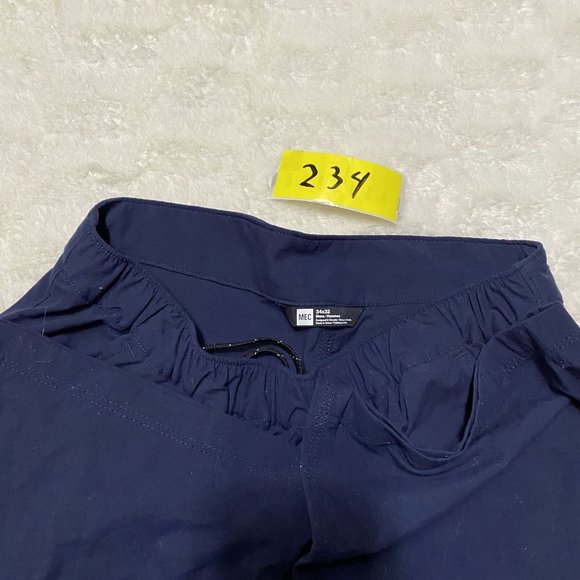 MEC Pants Men's 34 X 32 Navy Nylon Stretch Hiking Drawstring Waist Pockets - Picture 15 of 15